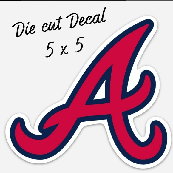 Atlanta Braves Vinyl Decals, Sticker Die cut 5x5 - Picture 1 of 5